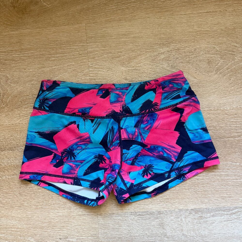Born Primitive Double Take Booty Shorts 2.5 Official WZA Edition Pink Palm Small